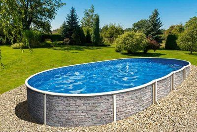 Басейн каркасний 5.5х3.7х1.2м без фільтру, AZURO 404 DL STONE, з отворами 3EXB0334 3EXB0334 фото