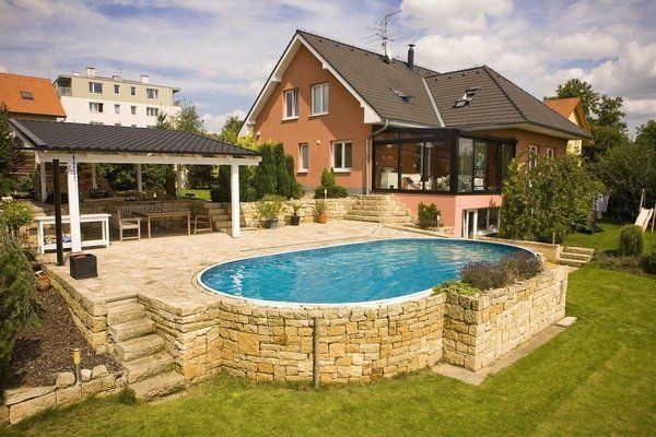 Басейн каркасний 9,1х4,6х1.2м без фільтру та лайнеру, AZURO 407 DL WOOD, з отворами 3EXB0355 3EXB0355 фото