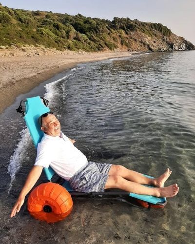 Пляжне крісло-шезлонг на 3 колеса + підлокітники і ремінь безпеки, Beachstar 1514.3 1514.3 фото