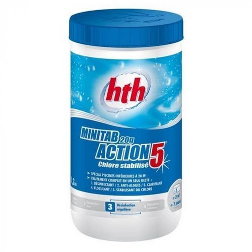 5в1 hth 1.2 кг, 20г повільнорозчинні хлорні таблетки, Minitab Action 5 C800702H2 C800702H2 фото