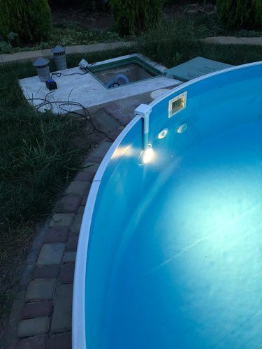 Прожектор RGB навісний для каркасних басейнів, LED 8Вт, 12В, з трансформатором, 360лм, 120&deg; PG-0511711 PG-0511711 фото