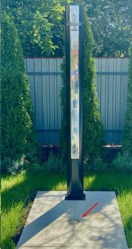 Піддон для душа "4 секції" 50х50х3-1.7см, Rustique bulle, тон Pierre 310837 310837 фото
