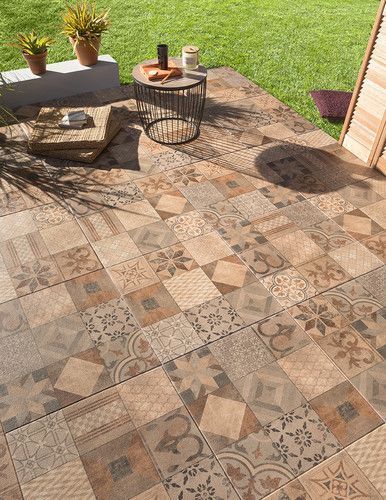 Камінь терасний 60х60х3 см, гама MOSAIC (Мозаїка), тон Arabica, одиниця виміру м2 239365 239365 фото