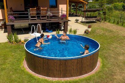 Басейн каркасний 4,6х1,2м, без фільтру та лайнеру, AZURO VAR 402 DL WOOD, з отворами 3EXB0441 3EXB0441 фото