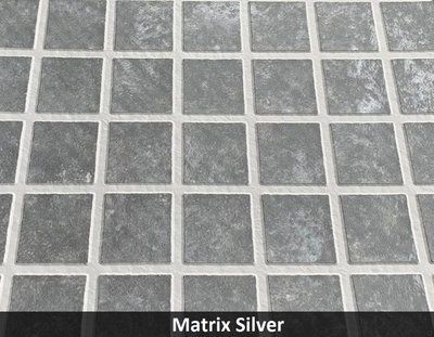 Армована мембрана StoneFlex, срібна мозаїка MATRIX SILVER, 1,65 з лаковим покриттям MATRIX SILVER MATRIX SILVER фото